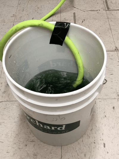 Draining into bucket